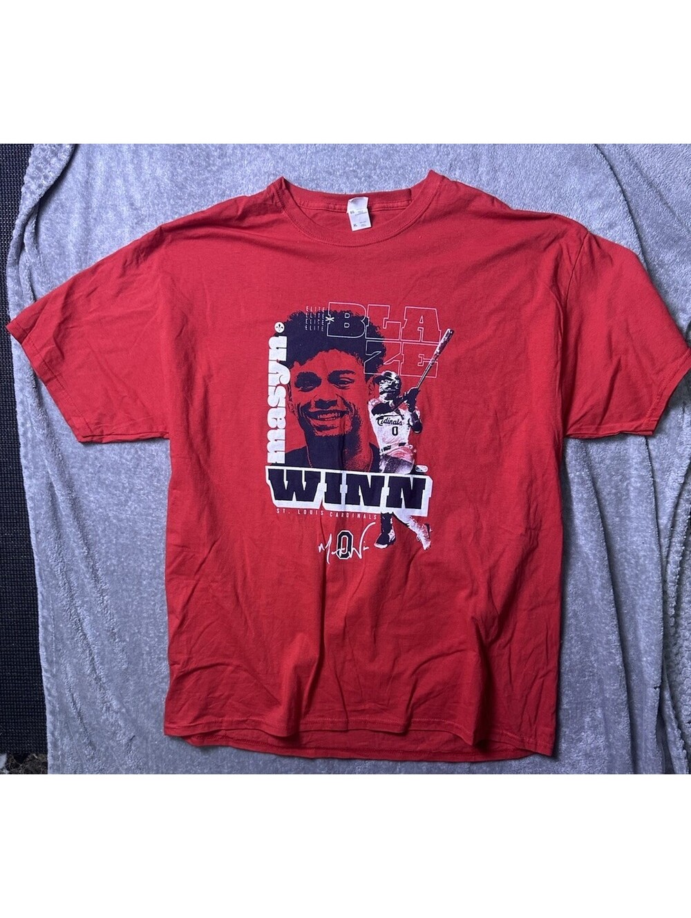 Masyn Winn St Louis Cardinals T Shirt Mens XL Red #0 MLB Baseball Graphic Tee
